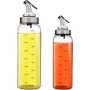 Recipient gradat din sticlă pentru ulei și oțet – 300 ml, cu dozator precis din metal. Transparent.