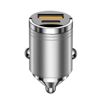 Încărcător Auto DC 12–24V – Mini Adaptor de Încărcare Rapidă, Aliaj de Aluminiu, Smart Fast Charge