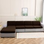 Husă impermeabilă cu elastic pentru pernele canapelei – protecție universală,Marimea S: L 50–65 cm × l 50–65 cm × H 5–20 cm. Maro inchis