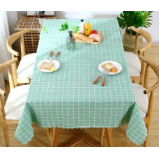 Față de masă PVC, cu model în carouri, 137x180 cm, verde, hidrofugă și ușor de curățat