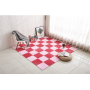 Bucati de covor sub formă de puzzle, 1 buc, Roz pal