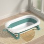 Cada pliabila pentru baie pentru copii, Cadita pentru bebelusi, Verde, 75×45×19 cm