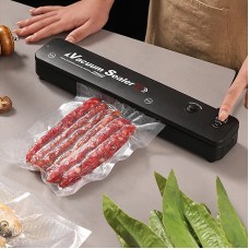 Aparat de vidat alimente Vacuum Sealer X, Cadou 10 pungi, 110W, 30 cm, sigilare dublă, mare putere de aspirare, negru