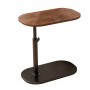Măsuță de cafea reglabilă 48–80 cm, ovală, MDF + metal – compactă, practică și modernă pentru living sau birou. Nuc Măsuță de cafea reglabilă 48–80 cm, ovală, MDF + metal – compactă, practică și modernă pentru living sau birou. Nuc