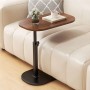 Măsuță de cafea reglabilă 48–80 cm, ovală, MDF + metal – compactă, practică și modernă pentru living sau birou. Nuc Măsuță de cafea reglabilă 48–80 cm, ovală, MDF + metal – compactă, practică și modernă pentru living sau birou. Nuc