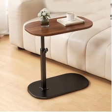 Măsuță de cafea reglabilă 48–80 cm, ovală, MDF + metal – compactă, practică și modernă pentru living sau birou. Nuc Măsuță de cafea reglabilă 48–80 cm, ovală, MDF + metal – compactă, practică și modernă pentru living sau birou. Nuc