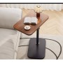 Măsuță de cafea reglabilă 48–80 cm, ovală, MDF + metal – compactă, practică și modernă pentru living sau birou. Nuc Măsuță de cafea reglabilă 48–80 cm, ovală, MDF + metal – compactă, practică și modernă pentru living sau birou. Nuc