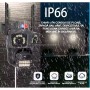 Cameră Supraveghere Wi-Fi PTZ, 15MP, 3 Lentile, Vizibilitate 100m, Detecție AI, IP66, Control prin Aplicație, Negru