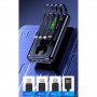 Powerbank 10000mAh, 4 x USB, Încărcare Rapidă 22.5W, QC3.0, Cu LED-uri, Negru