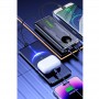 Powerbank 10000mAh, 4 x USB, Încărcare Rapidă 22.5W, QC3.0, Cu LED-uri, Negru