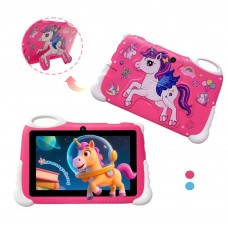 Tableta pentru copii 7" Android 12, 64 GB ROM,  4 GB RAM, Octa-core, Cameră dublă, 6000 mAh, Bluetooth, Fara SIM, Husa protecție EVA, Roz cu unicorn. Tableta pentru copii 7" Android 12, 64 GB ROM,  4 GB RAM, Octa-core, Cameră dublă, 6000 mAh, Bluetooth, Fara SIM, Husa protecție EVA, Roz cu unicorn.