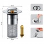 Dop pentru chiuveta, Ventil lavoar, filtru de drenaj pentru baie, bucatarie, Cupru, 3*8cm, 34-40mm. Cupru