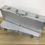 Set ustensile grătar 18 piese cu husă aluminiu, inox + silicon, mânere lungi, argintiu