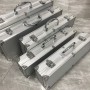 Set ustensile grătar 18 piese cu husă aluminiu, inox + silicon, mânere lungi, argintiu