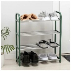 Pantofar tip raft, 4 nivele, verde inchis, Pentru Incaltaminte,  60*43*19 cm