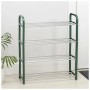 Pantofar tip raft, 4 nivele, verde inchis, Pentru Incaltaminte,  60*43*19 cm