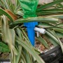Set picuratoare cu valva pentru irigare plante, Albastru/Verde, 10 buc