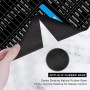 Mousepad XXL 80*30 cm pentru Birou & Gaming –Design Tehnic Tip Tabel cu Shortcut-uri Tastatură, Antiderapant, Negru №7