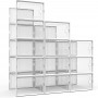 Cutie, organizator pentru depozitarea pantofilor, plastic, pliabila, 26*34*14 cm, Alb