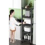 RESIGILAT - Raft metalic convenabil cu 5 niveluri, 49×32×170 cm (A55)