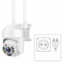 Cameră de supraveghere WiFi 360° iCSee, interior/exterior, IP66, vedere nocturnă IR, microfon și difuzor, control de pe telefon – model HT21