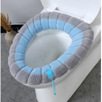 Husă albastra pentru capacul de toaletă, diametru 31 cm – confort și stil pentru baia ta