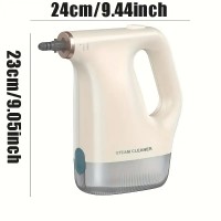 Aparat curățare cu abur portabil 1200W, 8 capete, 450ml, pentru gresie, baie, bucătărie și geamuri, bej.