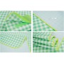 Covor de picnic și plajă impermeabil, pliabil, cu mâner, 200×150 cm – verde cu carouri albe