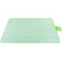 Covor de picnic și plajă impermeabil, pliabil, cu mâner, 200×150 cm – verde cu carouri albe