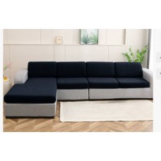 Husă impermeabilă cu elastic pentru canapea cu 2 locuri – protecție și aspect îngrijit, M (100-125 cm), Albastru inchis