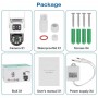 Cameră de supraveghere WiFi iCSee S18M, exterioară, cu dublă lentilă, detecție umanoidă, vedere nocturnă IR 30m, audio bidirecțional, IP66, Full HD 2560p