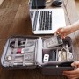 Organizator pentru depozitarea cablurilor cu un singur nivel, încărcătoarelor, unităților flash. Negru