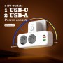 Prelungitor Multifuncțional LDNIO cu 2 Prize Schuko + 3 Porturi de Încărcare (USB-C PD + 2x USB-A QC 3.0) – Putere, Siguranță și Confort în Orice Spațiu