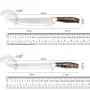 Set 5 cuțite + curățător legume, inox, mânere negre cu aspect marmorat, pentru uz zilnic
