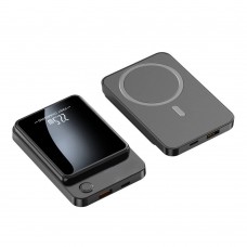 Power Bank Magnetic Wireless 10000mAh – Încărcare Rapidă 22,5W, LED Digital, Negru