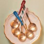 Set 6 buc Lingurite metalice pentru desert, cu personaj desen animat, Doraemon, Negru