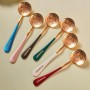 Set 6 buc Lingurite metalice pentru desert, cu personaj desen animat, Doraemon, Negru