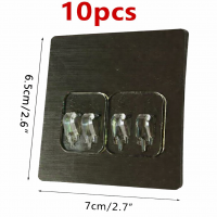 Set 10 buc suporturi autoadezive pentru perete, 6,5 × 7 cm – organizator practic pentru baie, bucătărie și casă