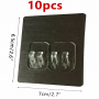 Set 10 buc suporturi autoadezive pentru perete, 6,5 × 7 cm – organizator practic pentru baie, bucătărie și casă