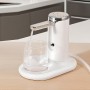 Pompă Electrică pentru Apă, cu Suport de Masă, USB Type-C, Dozare Automată, Alb