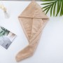 Prosop din microfibre, pentru par lung, stil turban, 60*23 cm, Bej, 50 g