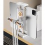 Suport metalic universal profesional pentru telefon și microfon, braț mecanic cu 2 segmente,rotire 360° / bază integrată, Alb