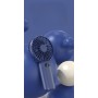 Ventilator portabil pliabil, wireless, cu 5 trepte de viteză, suport telefon, USB, baterie reîncărcabilă 1200 mAh, silențios, Albastru