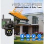 Cameră Supraveghere Solară 8MP, 4K – Dual Lens, PTZ 360°, Vedere Nocturnă Color, Detectare Umană AI, Sim 4G, IP66, Baterie 8000mAh, Fără WiFi, Fără Cabluri.