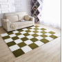 Set 10 Bucati de covor sub forma de puzzle, din spumă EVA, 30×30 cm, verde pal.