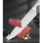 Set 5 cutite profesionale, foarfece de bucatarie, curatator pentru legume, ascutitor cutite, cu suport, Otel inoxidabil, Lame ascutite, Argint