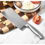Set 5 cutite profesionale, foarfece de bucatarie, curatator pentru legume, ascutitor cutite, cu suport, Otel inoxidabil, Lame ascutite, Argint