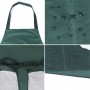 Șorț de bucătărie cu inscripție, impermeabil, Rezistent la apa si rezistent la ulei, Usor de curatat, Verde.
