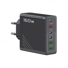 Încărcător Multi-Port 160W – 3 USB + 3 Type-C, Încărcare Rapidă și Sigură pentru 6 Dispozitive. Negru Încărcător Multi-Port 160W – 3 USB + 3 Type-C, Încărcare Rapidă și Sigură pentru 6 Dispozitive. Negru