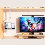 Suport metalic universal profesional pentru tableta, braț mecanic cu 2 segmente,rotire 360° / bază integrată, Alb